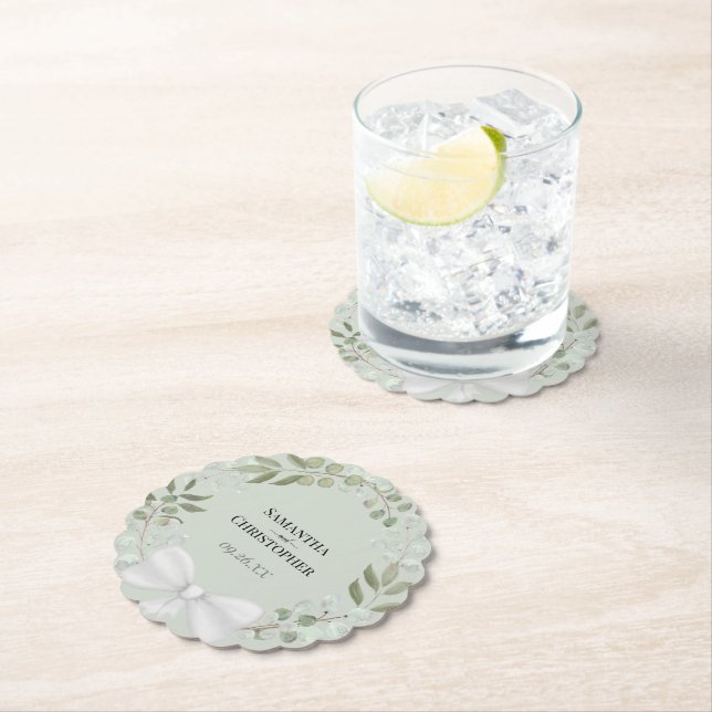 Posavasos De Papel Libro verde de Eucalyptus ruso Wreath Sage (In situ)