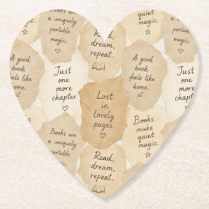 Posavasos De Papel Libros mágicos de crema inspiradores