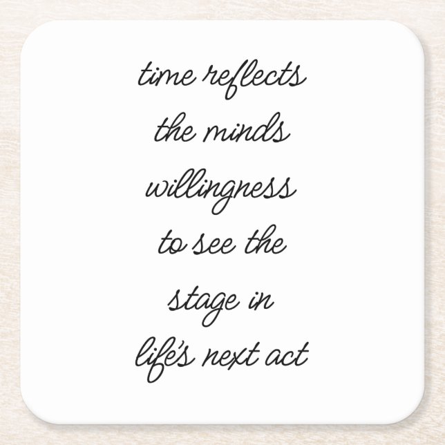 Posavasos de papel Life's Next Act (Anverso)