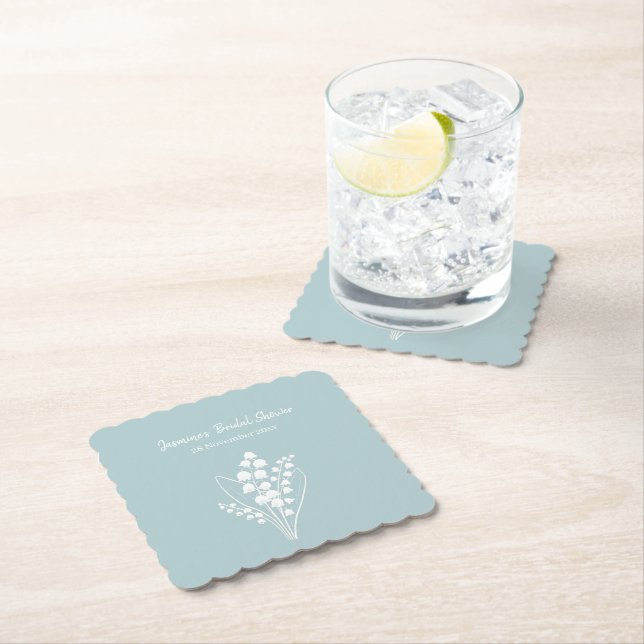 Posavasos De Papel Lily Of The Valley Bouquet Bridal Shower (In situ)