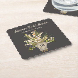 Posavasos De Papel Lily Of The Valley Bouquet Bridal Shower