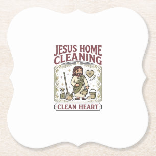 Posavasos De Papel Limpieza del Hogar de Jesús Limpia el Corazón Limp