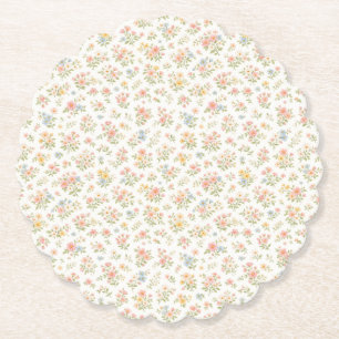 Posavasos De Papel Lindo patrón floral sin costuras pequeño y delicad