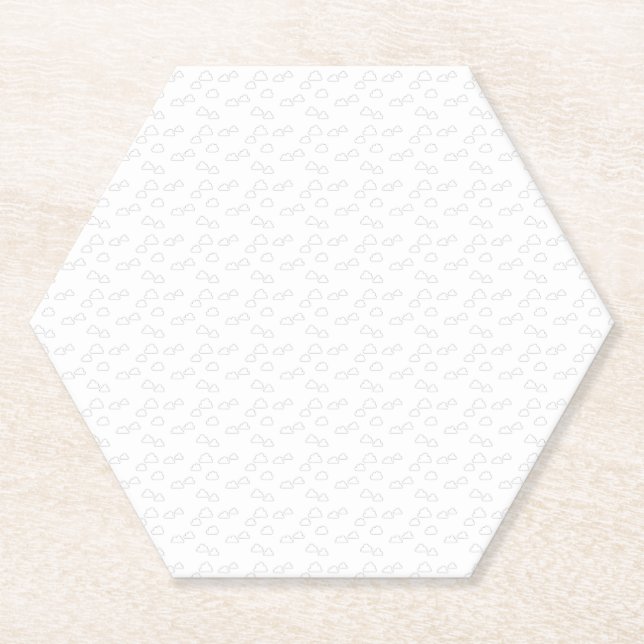 Posavasos De Papel Line Art, Alabaster (Anverso)