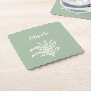 Posavasos De Papel Lirio Del Valle Personalizado