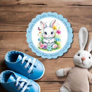 Posavasos De Papel Little Bunny Wildflower Garden Easter Baby Shower