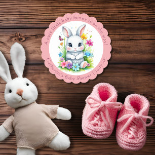Posavasos De Papel Little Bunny Wildflower Garden Easter Baby Shower