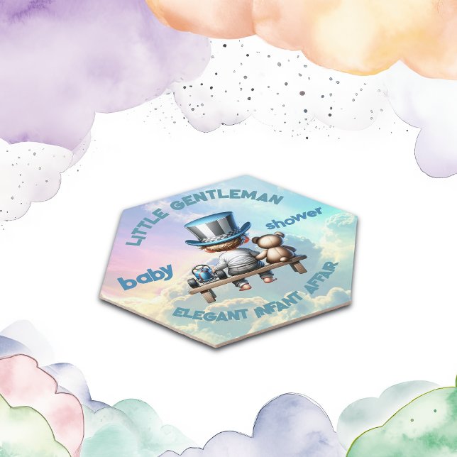 Posavasos De Papel Little Gentleman Baby Shower | (Subido por el creador)