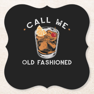 Posavasos De Papel Llámame Cocktail De Bebida De Whiskey Antiguo