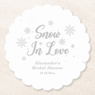 Posavasos De Papel Lluvia Blanca de Invierno en la lluvia de regalos