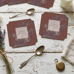 Posavasos De Papel Lluvia de Novia Floral Elegante Rústica Vintage
