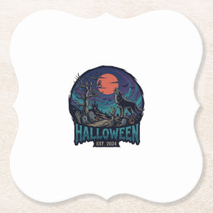 Posavasos De Papel Lobo Aullador de Halloween Est Mano de Zombie de L