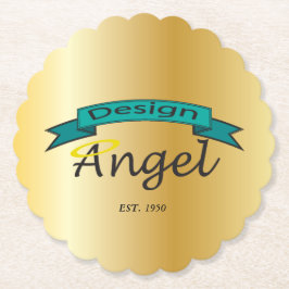 Posavasos De Papel Logotipo de encargo horneado a la crema y con pan