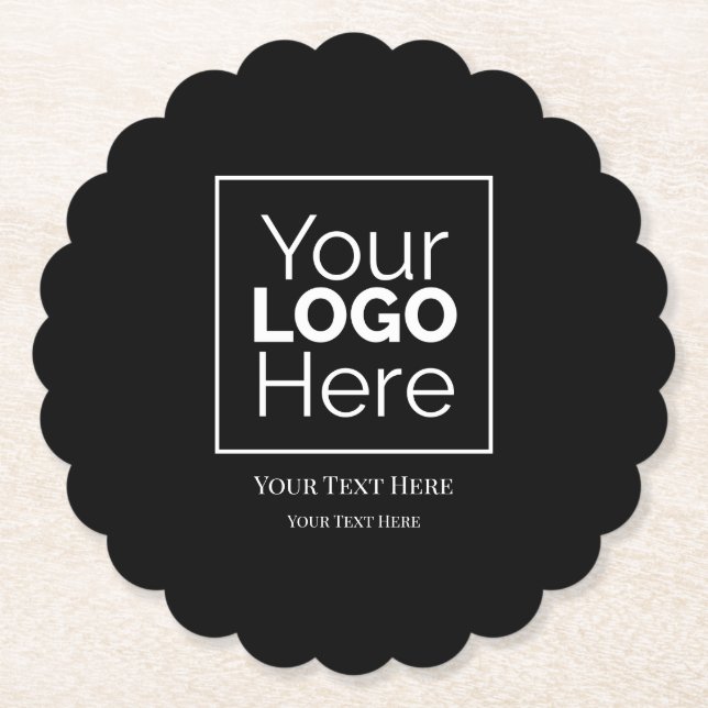 Posavasos De Papel Logotipo Empresarial Personalizado Profesional (Anverso)