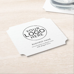 Posavasos De Papel Logotipo y sitio web empresarial minimalista moder