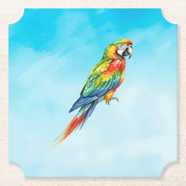 Posavasos De Papel Loro (Anverso)