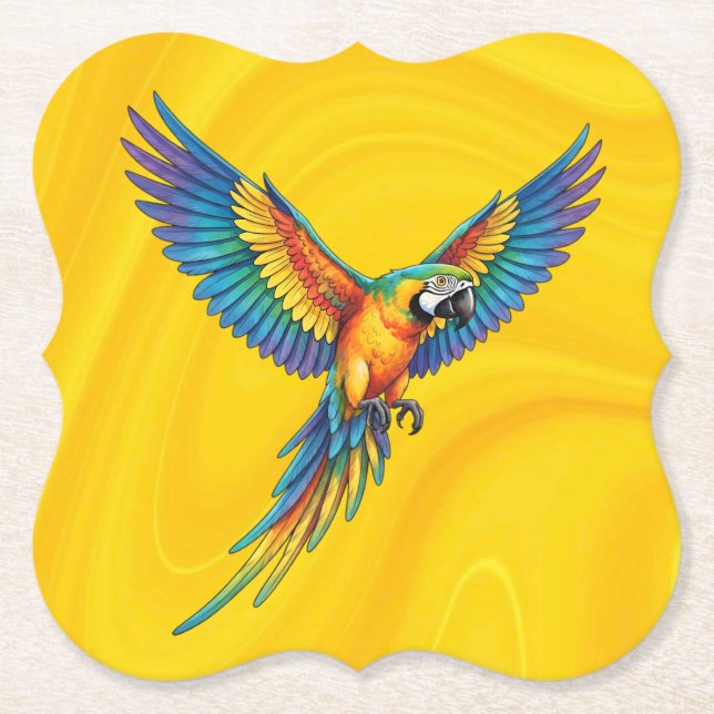 Posavasos De Papel Loro (Anverso)