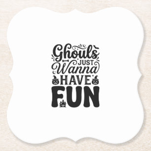 Posavasos De Papel Los fantasmas solo quieren divertirse SVG vintage