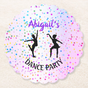 Posavasos De Papel Los niños bailan tonos de color y estrellas por to