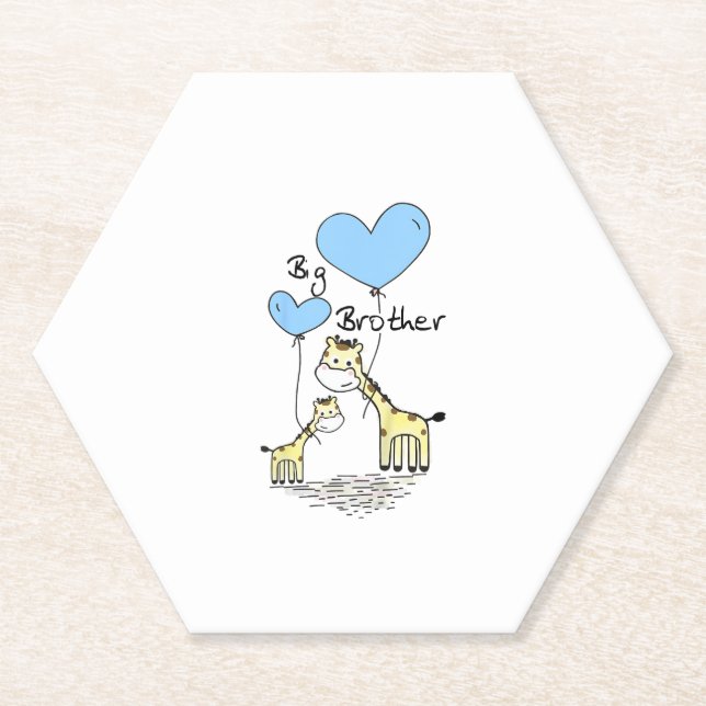 Posavasos De Papel Los niños Gran Hermano Cute Giraffes Gift Idea Niñ (Anverso)