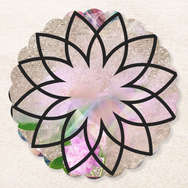 Posavasos De Papel Lotus Blossom Floral Springtime (Anverso)