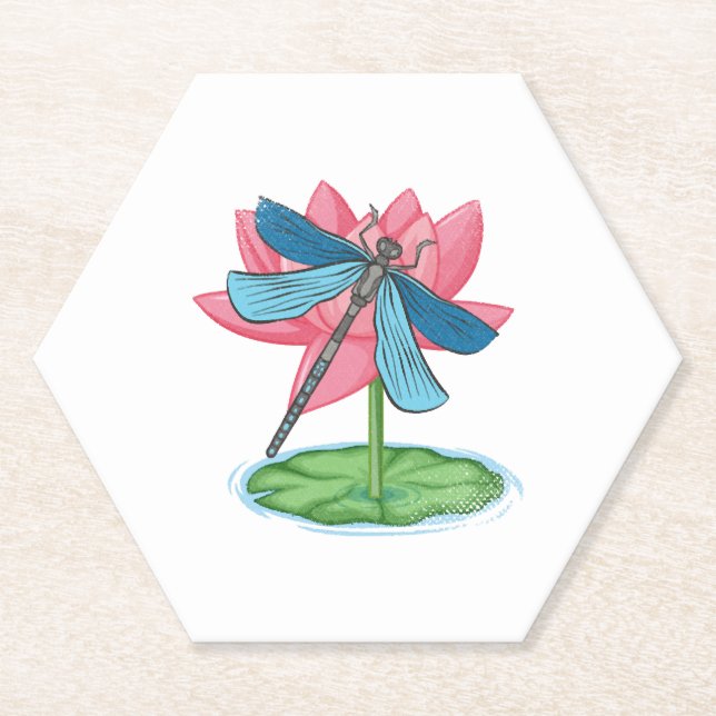 Posavasos De Papel Lotus Dragonfly (Anverso)