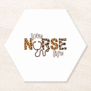 Posavasos De Papel Love Nurse Life Cheetah 3