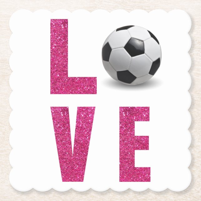 Posavasos De Papel Love Soccer (Anverso)