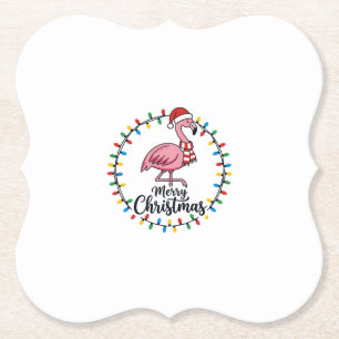 Posavasos De Papel Luces de Navidad de Flamenco Fiesta