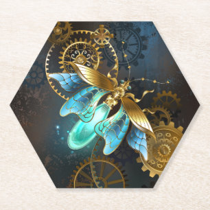 Posavasos De Papel Luciérnaga de Steampunk