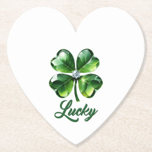 Posavasos De Papel Lucky Clover deja el fondo