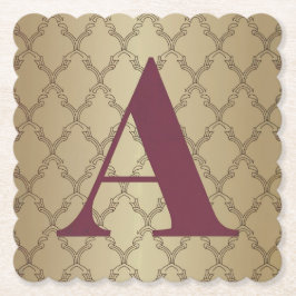 Posavasos De Papel Luxe Gold A Monogram Coaster Set