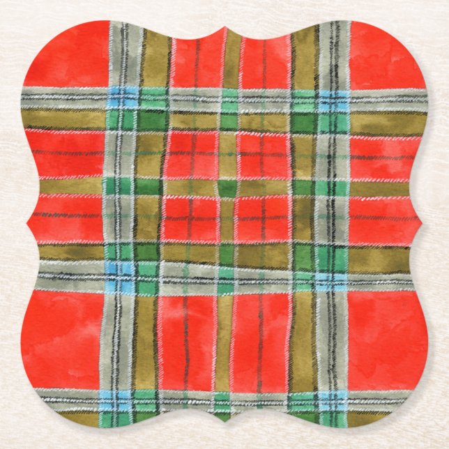Posavasos De Papel MAC BAIN TARTAN Bracet Paper Coasters (Anverso)