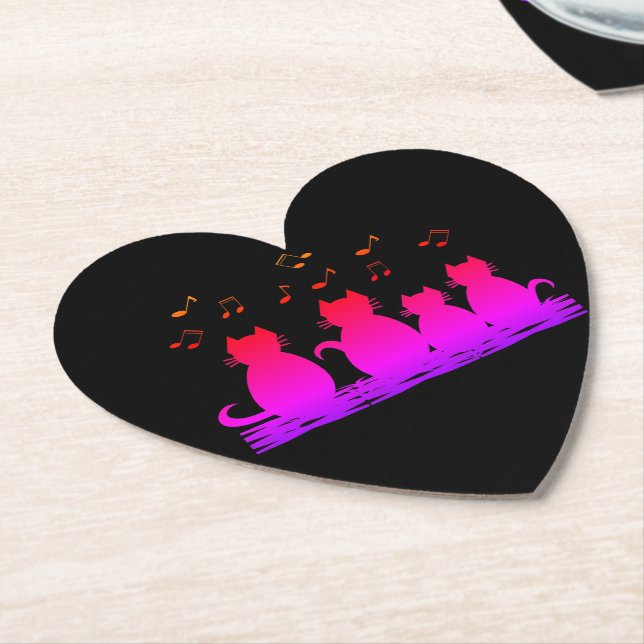 Posavasos De Papel madera de caterwaules (En perspectiva)