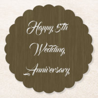 Madera marrón Aniversario tradicional del 5º Boda,