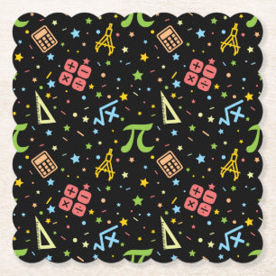 Posavasos De Papel Maestra: Símbolos geek de datos matemáticos