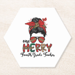 Posavasos De Papel Maestros Navidades de 4º grado de equipo Xmas