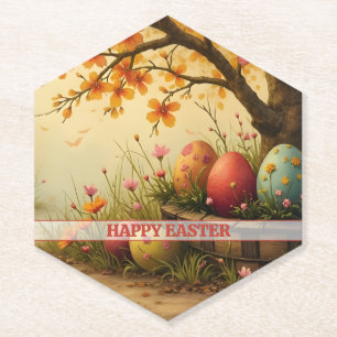 Posavasos De Papel Magia de Floración Primaveral con Esplendor de Hue