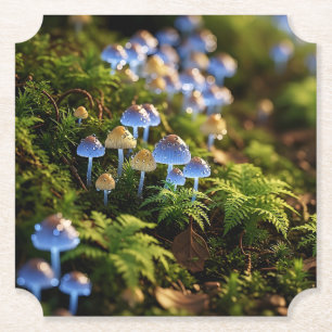 Posavasos De Papel Magical Bioluminescent Fungi - Deep Forest