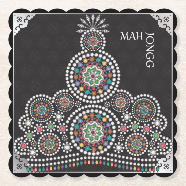 Posavasos De Papel Mah Jongg Limerick Taj Coaster (Anverso)
