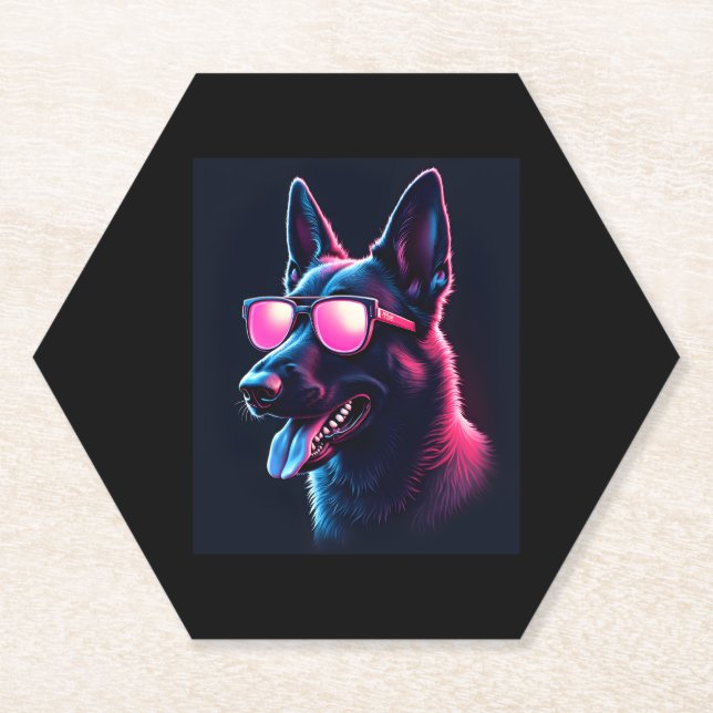 Posavasos De Papel Malinois belga atrapa camiseta malinoiss belga (Anverso)