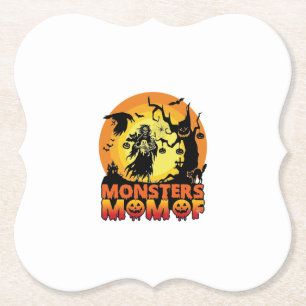 Posavasos De Papel Mamá Monstruos Halloween Monstruo Fantasma Esquele