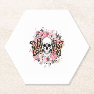 Posavasos De Papel Mamá Skull Mama Leopard Skull