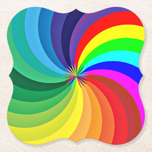 Posavasos De Papel Mandala-46556 de color arcoiris