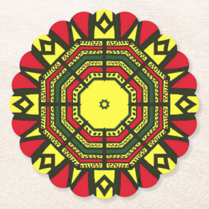 Posavasos De Papel Mandala afrocéntrica