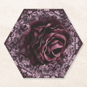 Posavasos De Papel Mandala de rosa 