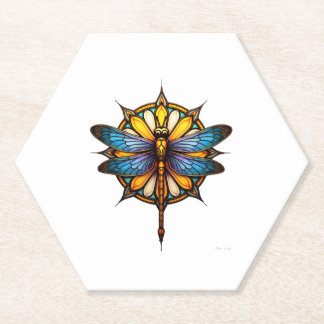 Posavasos De Papel Mandala Dragonfly Luminous Sacred Geometry Spiritu