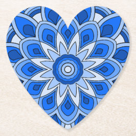 Posavasos De Papel Mandala en azul