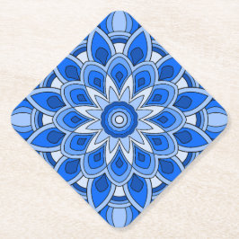 Posavasos De Papel Mandala en azul