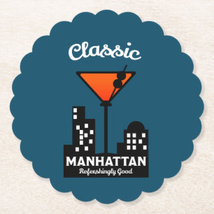 Posavasos De Papel Manhattan Cocktail Wall Art